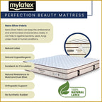 MyLatex Perfection BEAUTY 10.5" Mattress Natural Latex Nano SIlver Fabric - All Size
