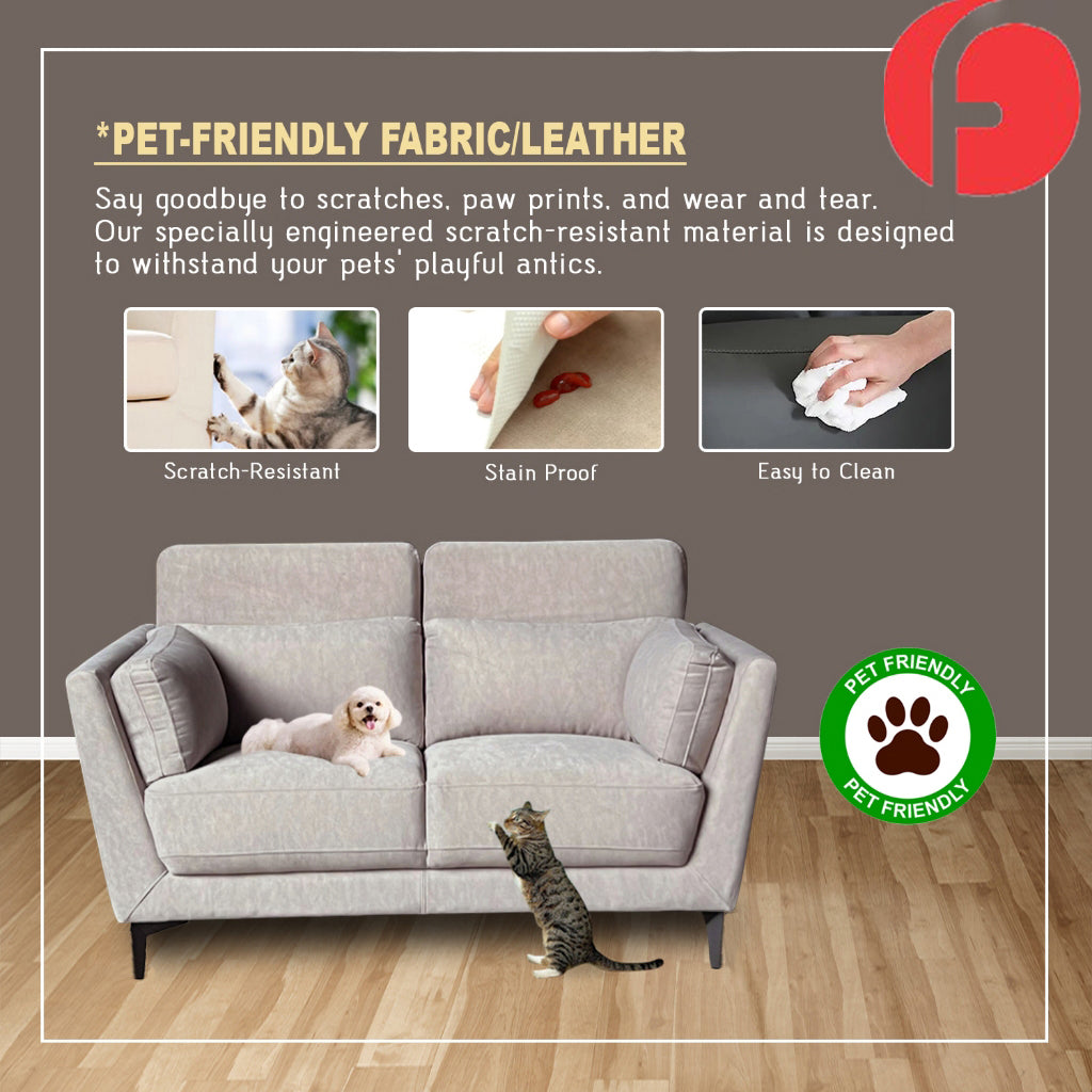 Daisy 2/3-Seater Sofa Adjustable Head-Rest High Density Foam w/ PetFriendly Options