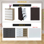 Hersh Premium Chest of Drawers Collection CARB-P2 Certified Board Full Laminated Back Panel in 6 Colours