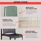 Exton Polypropylene (PP) Dining Chair in Green Colour