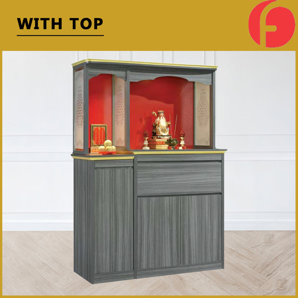 Caspian Oriental Altar Table with Top Altar Cabinet Fire Resistant Laminated MDF Board
