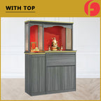 Caspian Oriental Altar Table with Top Altar Cabinet Fire Resistant Laminated MDF Board