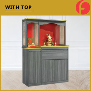 Caspian Oriental Altar Table with Top Altar Cabinet Fire Resistant Laminated MDF Board