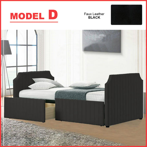 Image of Kaelle Series Daybed with Trundle or Drawer - With Mattress Option