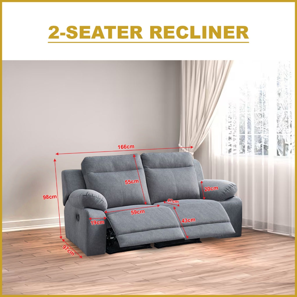 Zarzy 1/2/3-Seater Reclining Sofa Pocketed Spring Claw Resistant Pet-Friendly Fabric/Leather