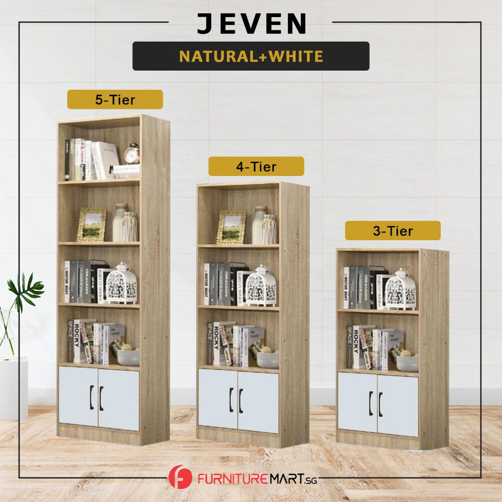 Jeven Series Open Shelves Display Cabinet Bookshelf Storage in 6 Colours