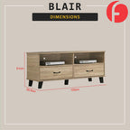 Blair TV Console Cabinet Made with CARB-P2 Certified Board with Drawers - 3 Colours Available