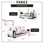 Perez Series Fabric/Leather / PetFriendly Fabric 1/2/3/ L-Shape Sofa