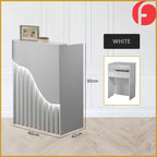 Sanvi Counter Table with Drawer with Lock & LED Lights in White or Natural Colour