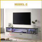 Sombra Model C Floating TV Console Wall Mounted in Black Color