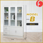 Myani Series Display Cabinet Book Shelves with Drawers in 2 Models