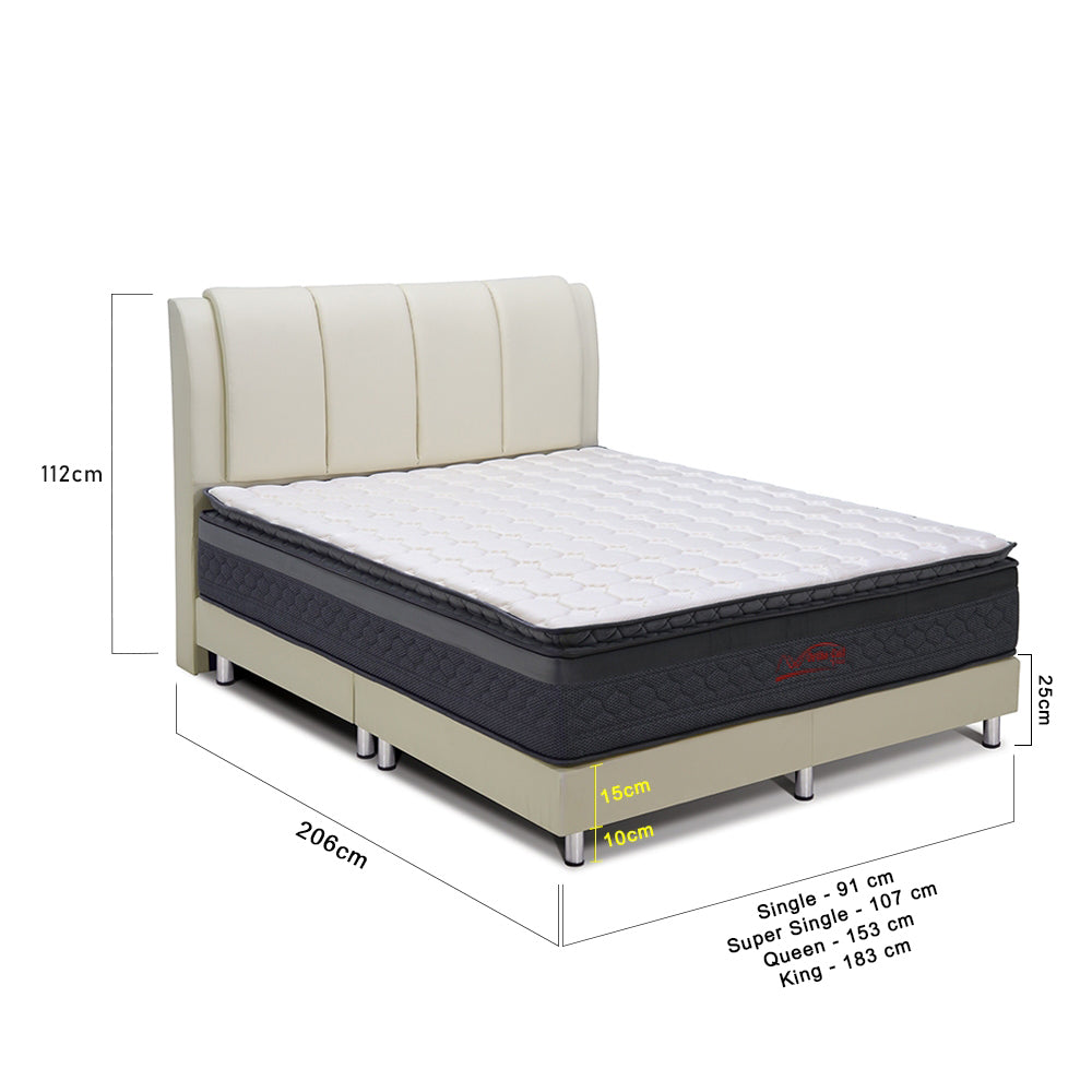 Zion PetFriendly Scratch-Resistant Bed Frame with Mattress in 48 Colours - All Sizes