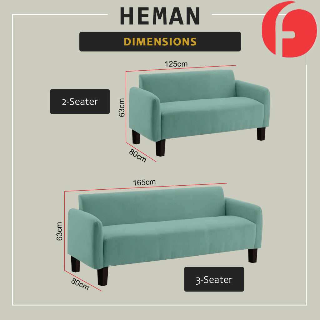 Heman 2-Seater/3-Seater Modern Sofa - w/ PetFriendly Scratchproof Option