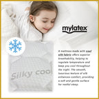 MyLatex 12" Sleep Cool Mattress Natural Latex & Cool Silk Fabric - All Sizes Available