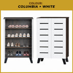 LUNA CARB-P2 Certified 2 Doors Shoe Cabinet with Air Ventilation Shoe Rack in 2 Colours