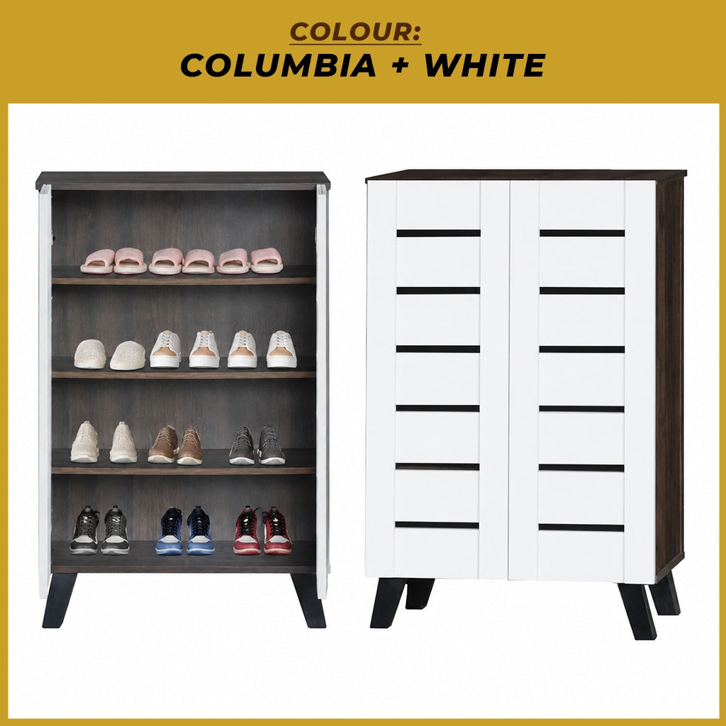 LUNA CARB-P2 Certified 2 Doors Shoe Cabinet with Air Ventilation Shoe Rack in 2 Colours
