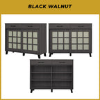 Kabuki Japanese Sliding Door Shoe Cabinet CARB-P2 Certified Board in 2 Colours