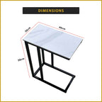 Jane Coffee Side Table Ceramic Top Metal Legs Spray Painted - 4 Random Colour Top