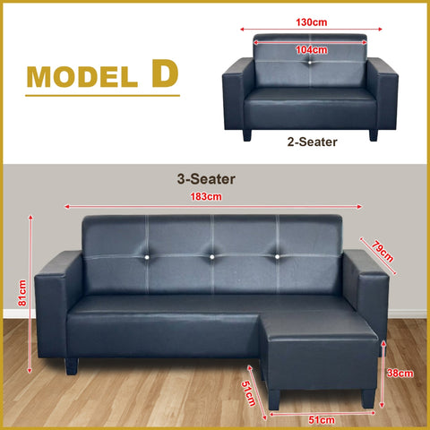 Image of Danie Series4 2-Seater 3-Seater Sofa with Ottoman with Pet-Friendly Color Options