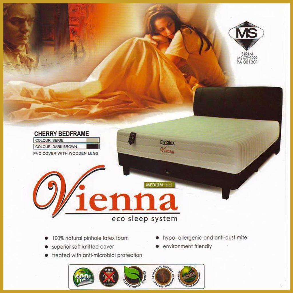 MyLatex VIENNA 10" Natural Pinhole Latex Mattress Orthopedic - All Sizes Available