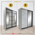 Sabita Series 5ft Sliding Wardrobe Scratch Resistant in 11 Designs