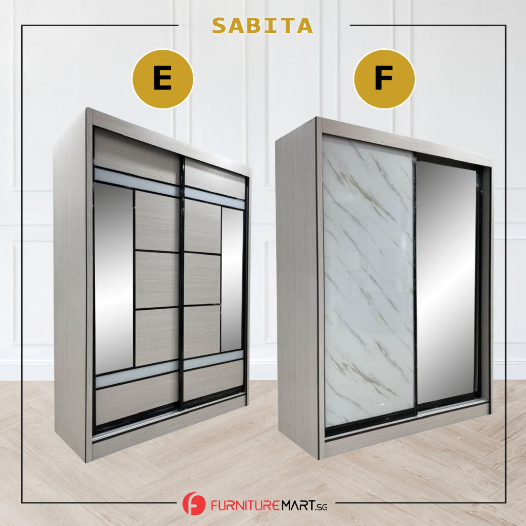 Sabita Series 5ft Sliding Wardrobe Scratch Resistant in 11 Designs