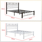 Suzana Series 5 Metal Bed Frame White In Queen Size