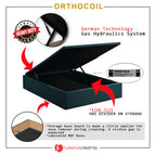 OrthoCoil 12"/14"/16" Depth Storage Bed Base Pet Friendly Scratch-Resistant Fabric - With Mattress Add-On