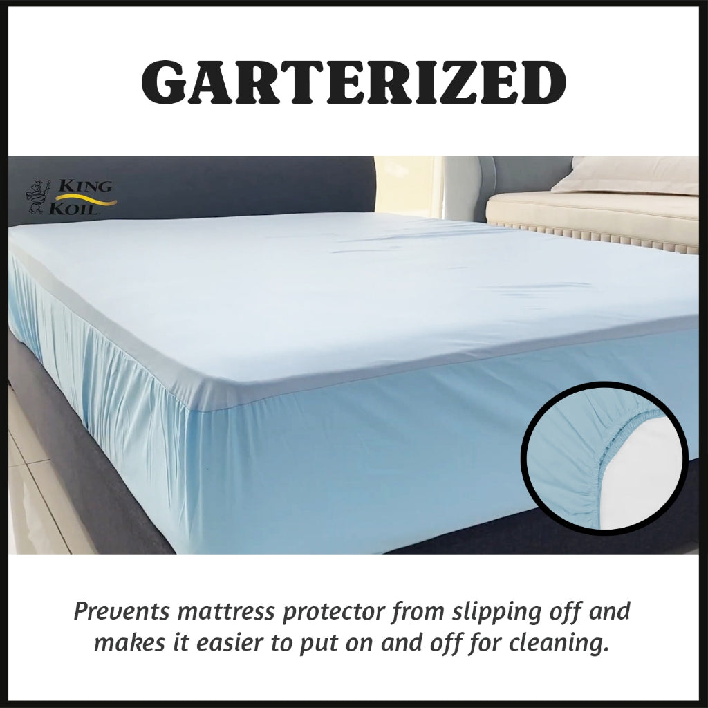King Koil Cooltech Mattress Protector Waterproof Garterized Mattress Topper - All Size