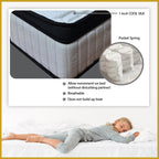 MyLatex 12" Comfort Cool Mattress Pocket Spring w/ Latex Layers - All Sizes Available