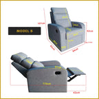 Bamari 1-Seater Sofa Recliner Armchair Manual/Electric Reclining PetFriendly ScratchResist