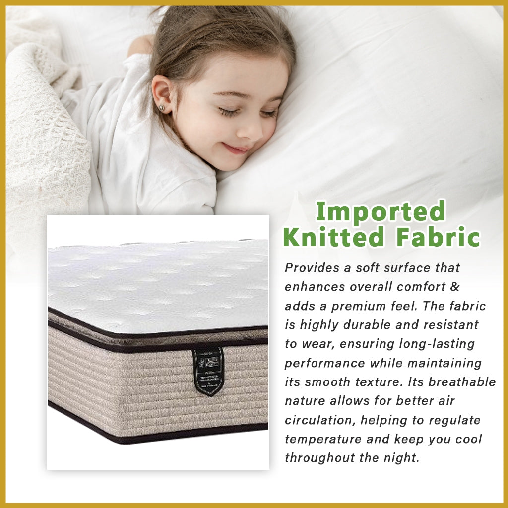King Koil Imperial Topaz 13" Mattress Chiropractic Coil - Bundle w/ Pillow - All Sizes