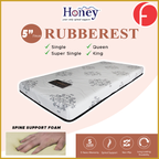 Honey Rubberest 5" Mattress Latex Spine Support Foam - All Sizes Available
