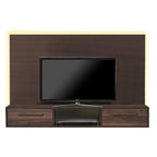 Pollian 4FT/5FT Floating TV Console with Back Panel LED Backlight in 2 Colours