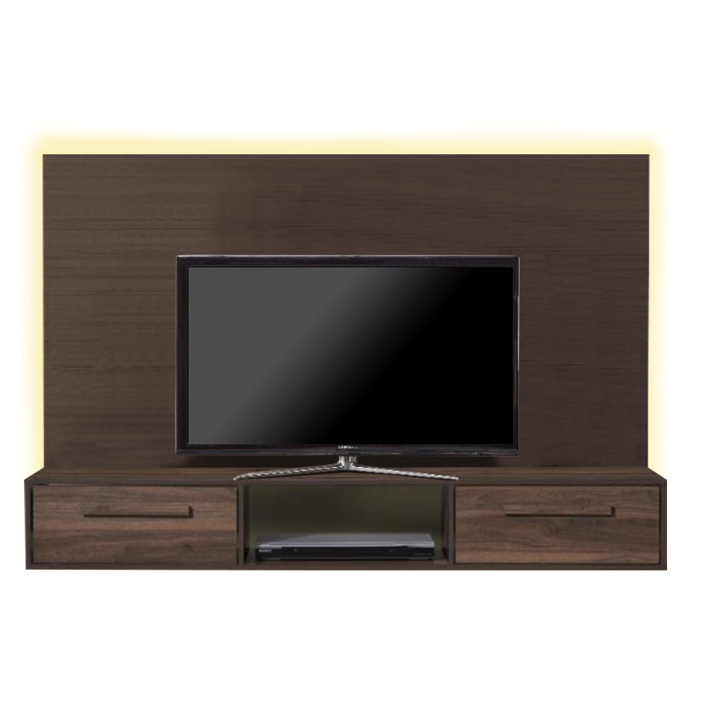 Pollian 4FT/5FT Floating TV Console with Back Panel LED Backlight in 2 Colours