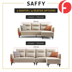 Saffy Fabric 3-Seater / 4-Seater Sofa with Ottoman w/ Pet-Friendly Option