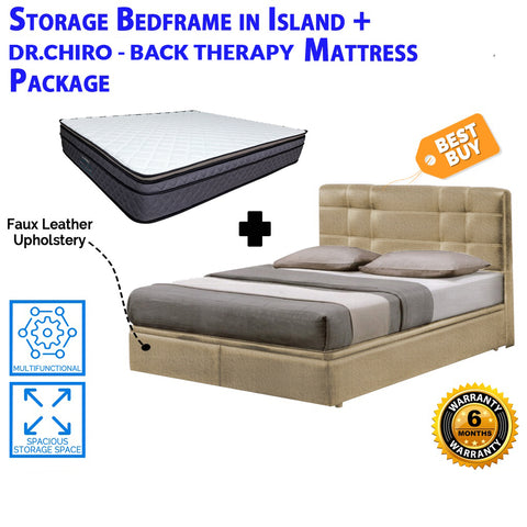 Image of Miki Storage Bed SBD 12" With Optional 7" Inner Spring / 10" Pocket Spring Mattress Add On In Single, Super Single, Queen, and King Size
