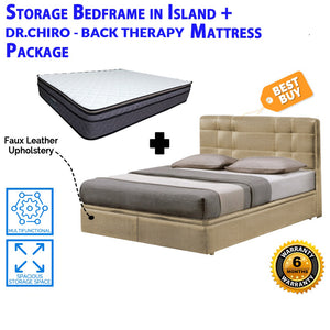 Miki Storage Bed SBD 12" With Optional 7" Inner Spring / 10" Pocket Spring Mattress Add On In Single, Super Single, Queen, and King Size