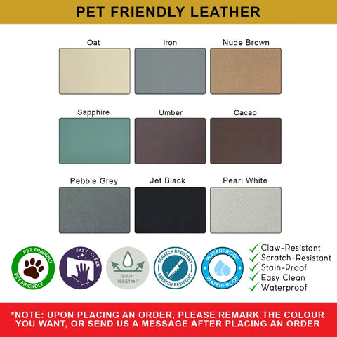 Image of Perez Series Fabric/Leather / PetFriendly Fabric 1/2/3/ L-Shape Sofa