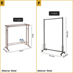 Siera Clothing Towel Rack Metal/Wood Material in 6 Models Available