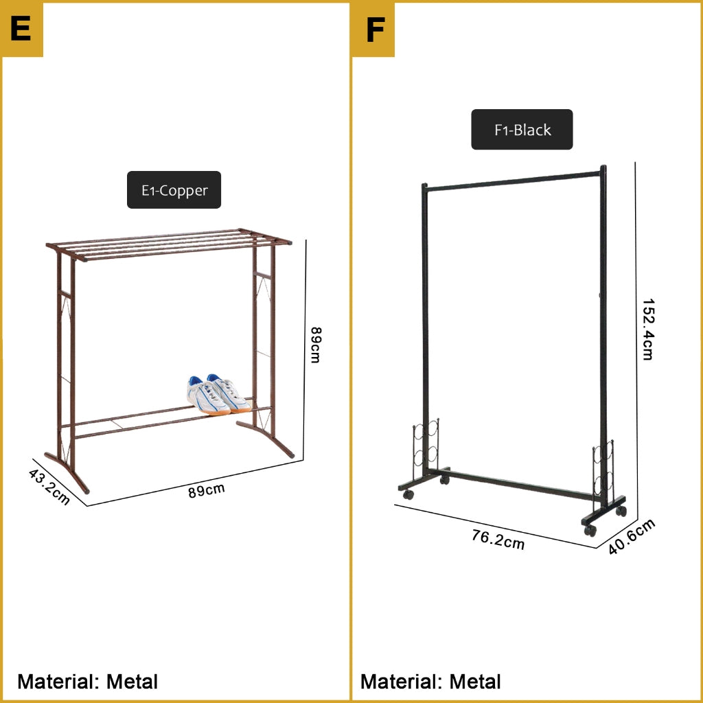 Siera Clothing Towel Rack Metal/Wood Material in 6 Models Available