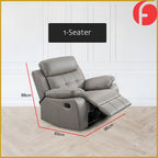 Callie 1/2/3-Seater Full Leather Cowhide Sofa All Seat Recliner in Grey Colour