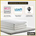 MyLatex SAKURA 2" Natural Latex Foldable Mattress Removable Silk Cover - All Sizes
