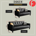 Iggie 2-Seater/3-Seater Back Support Sofa - w/ PetFriendly Scratch-Resistant Option