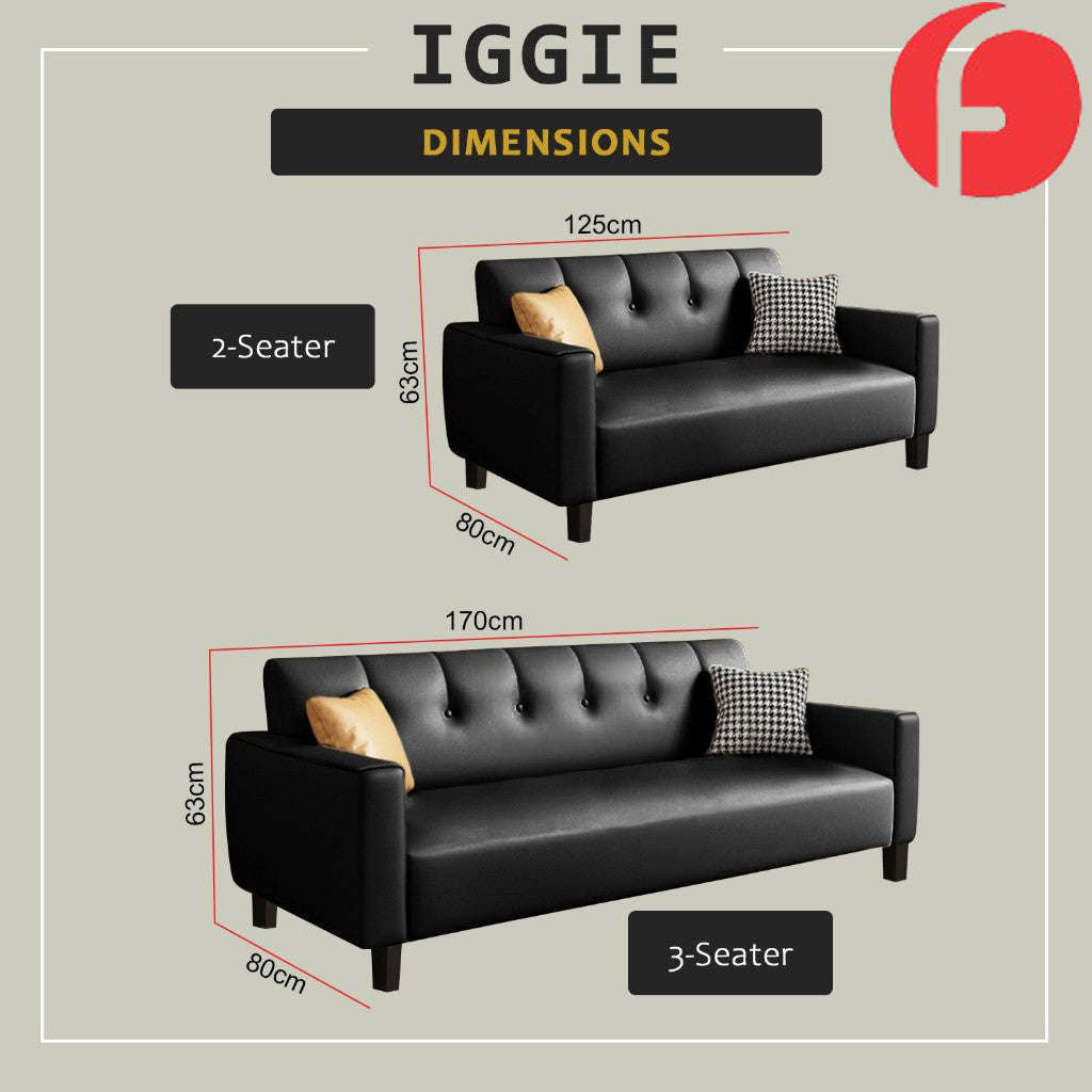 Iggie 2-Seater/3-Seater Back Support Sofa - w/ PetFriendly Scratch-Resistant Option