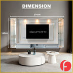 Wendy Hanging TV Console Floating with Socket, LED Light, Display Cabinet & Drawers