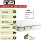 MyLatex LEXINGTON 11" Natural Latex, Coir Fibre Mattress w/ Bamboo Yarn Cover - All Size