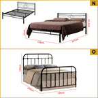 Omara Series Metal/Wood Bed Frame with Double Decker Collection - All Sizes