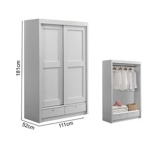 Percie 2-Doors 2-Drawers Wardrobe Series 10