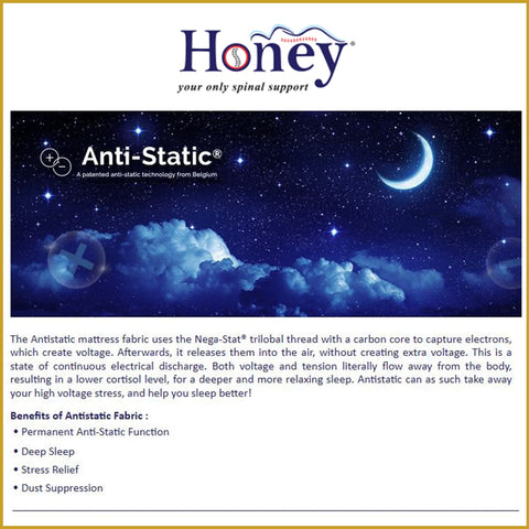 Image of Honey Spinal Plus 10" Anti-Static Posture Support Spring Mattress - All Sizes Available